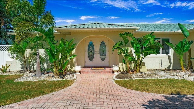 view of doorway to property