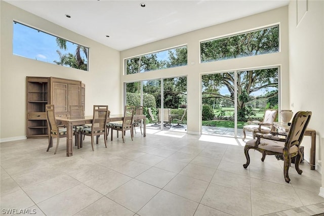 sunroom / solarium featuring a wealth of natural light