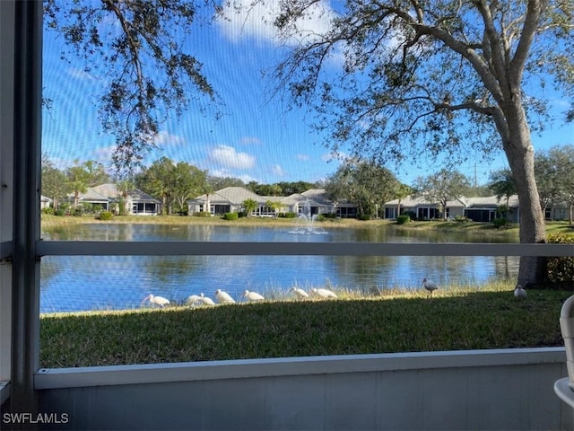 view of water feature