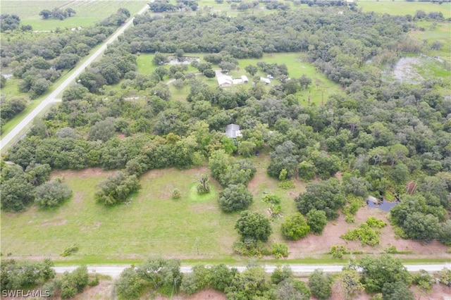 drone / aerial view featuring a rural view