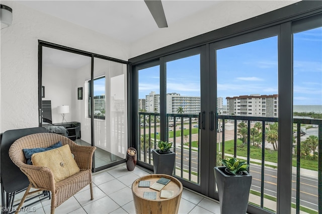 view of sunroom