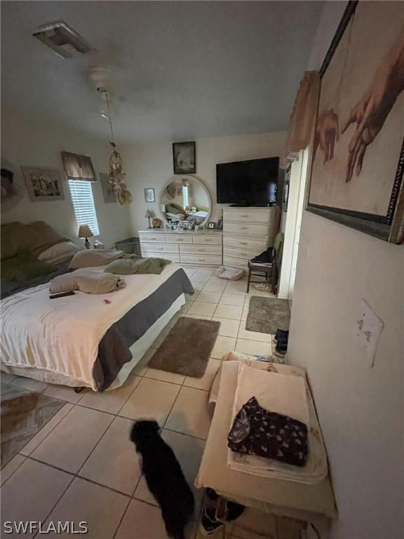 view of tiled bedroom