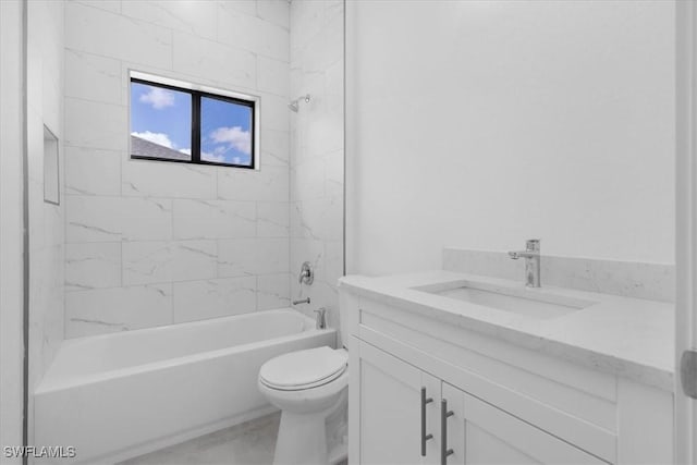 817 Jacaranda Pkwy E, Cape Coral, FL 33909 - full bathroom with vanity, toilet, and tub / shower combination