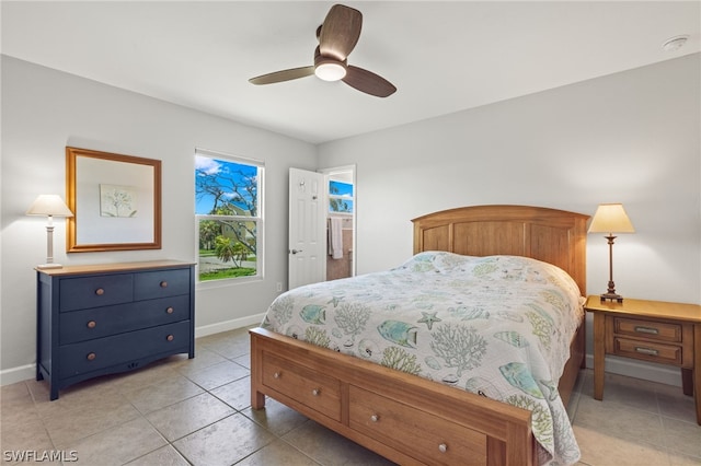 bedroom with ceiling fan