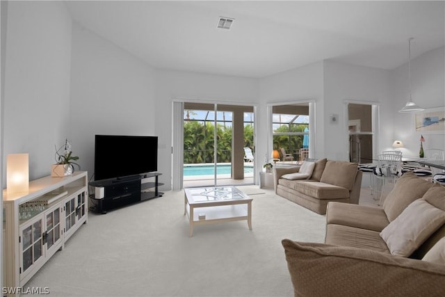 view of carpeted living room