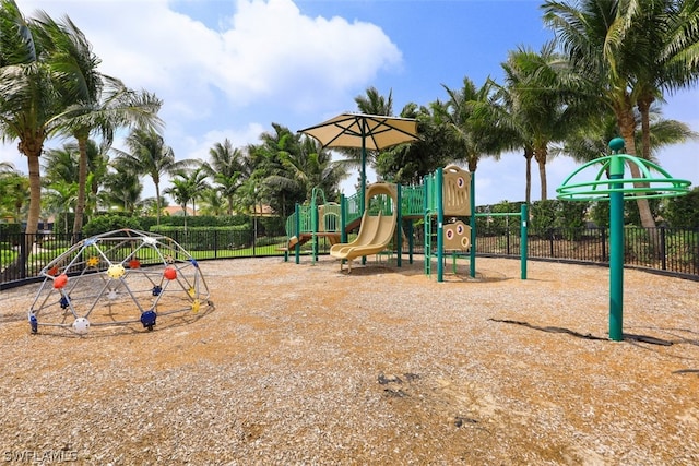 view of play area