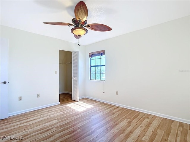 24313 Pirate Harbor Blvd, Punta Gorda, FL 33955 - spare room featuring ceiling fan, baseboards, and light wood finished floors