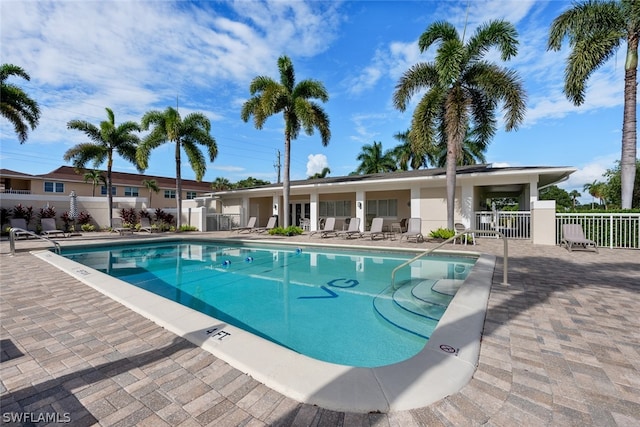 view of pool with a patio