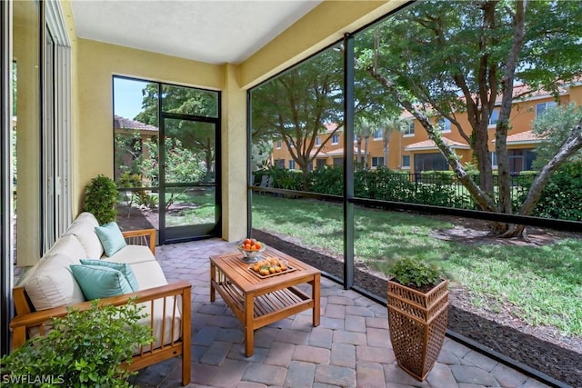 view of sunroom / solarium