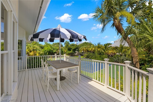 view of wooden deck