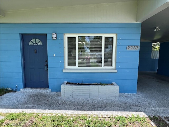 view of doorway to property