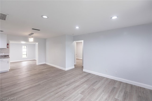 interior space featuring light hardwood / wood-style flooring