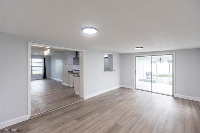 empty room featuring wood-type flooring