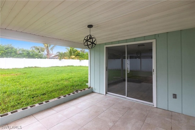 view of patio featuring baseboard heating