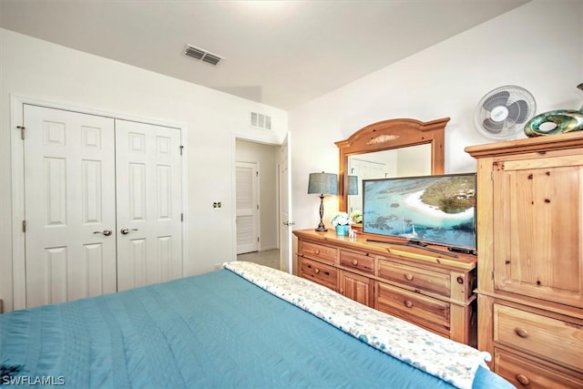 bedroom featuring a closet