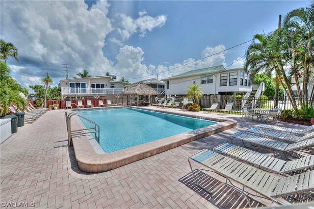 view of pool with a patio