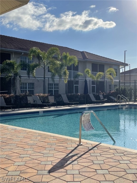 view of pool with a patio area