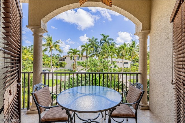 view of balcony