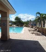 view of pool with a patio