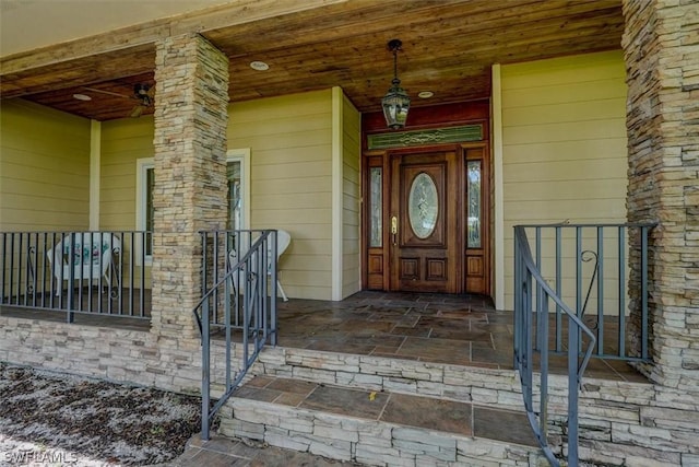 view of doorway to property