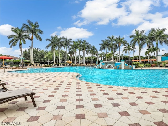 view of pool with a patio area