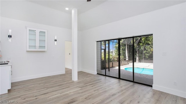 interior space featuring light hardwood / wood-style floors