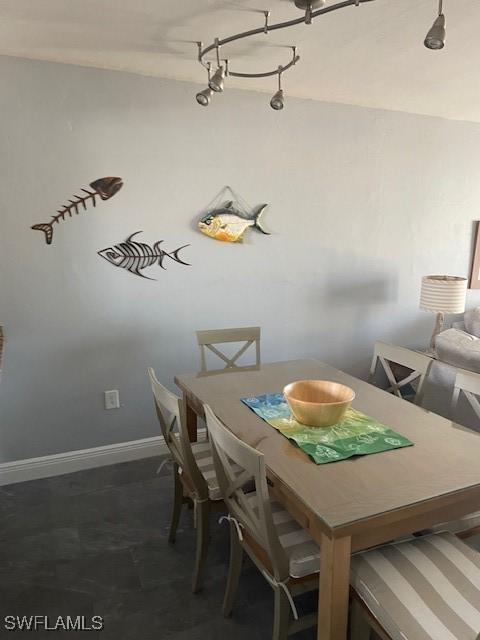 view of unfurnished dining area