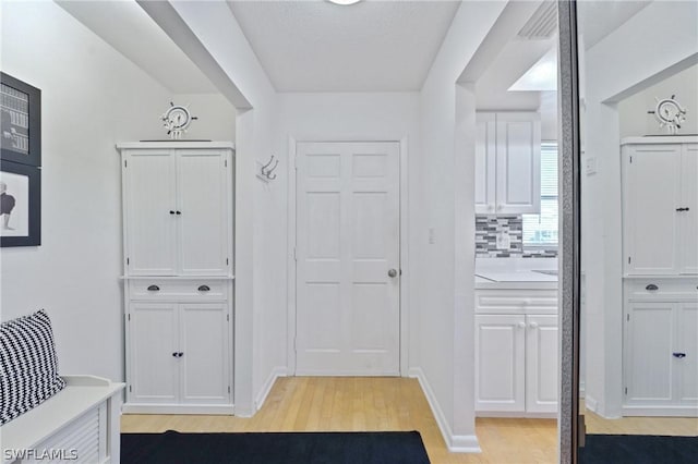 interior space featuring light wood-type flooring