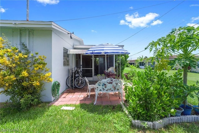 exterior space with a patio