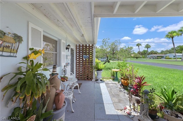 view of patio with covered porch