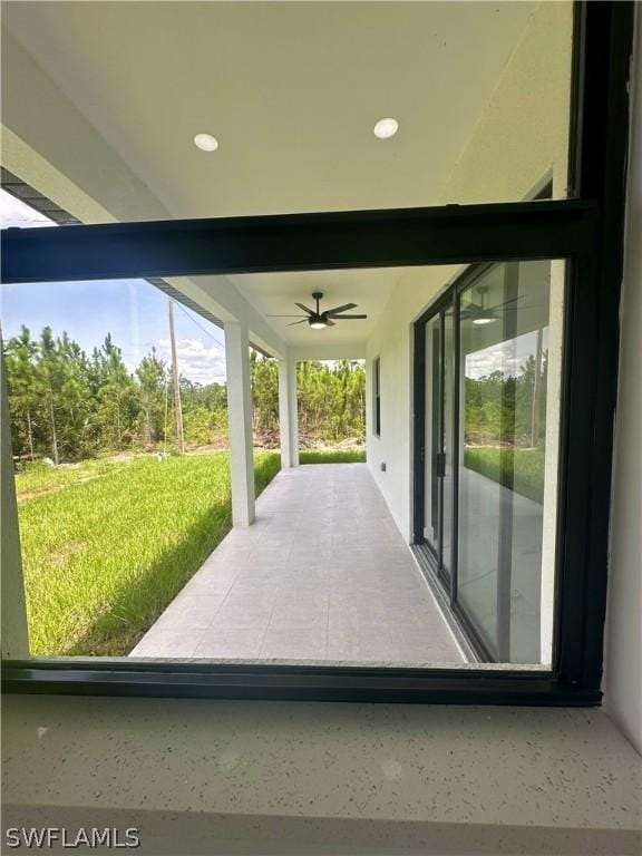 view of patio / terrace with ceiling fan