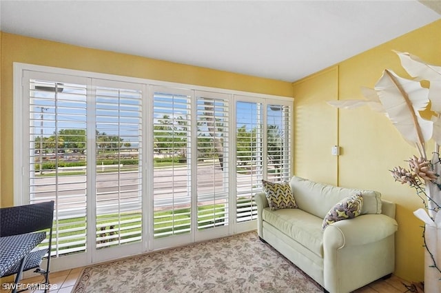 sitting room featuring a healthy amount of sunlight