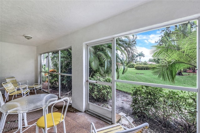 view of sunroom / solarium