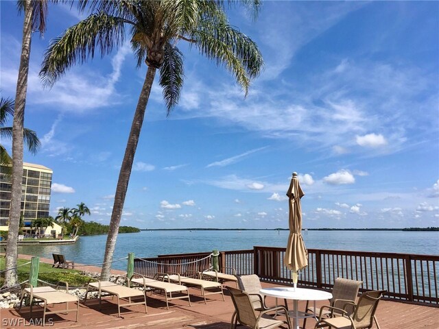 surrounding community featuring a water view