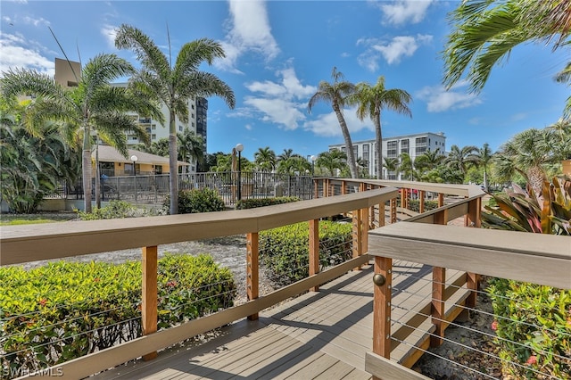 view of wooden deck