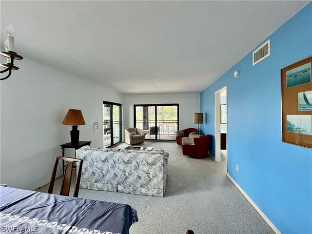 view of carpeted bedroom