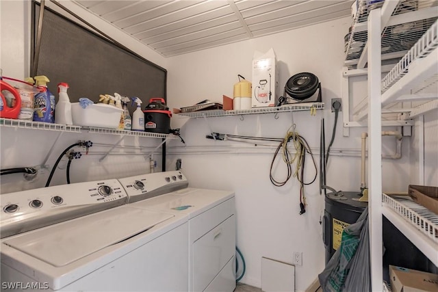 laundry area featuring washer and dryer