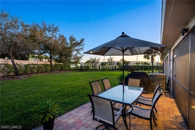 view of patio with central AC unit