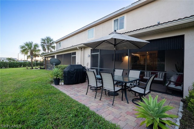 view of patio / terrace featuring grilling area