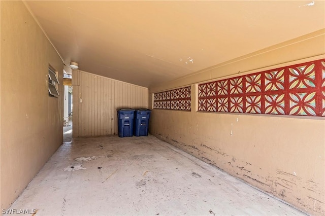 interior space featuring concrete flooring