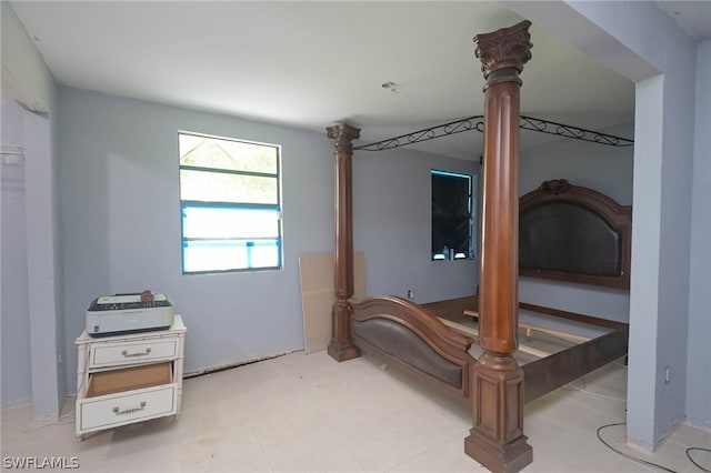 view of tiled bedroom