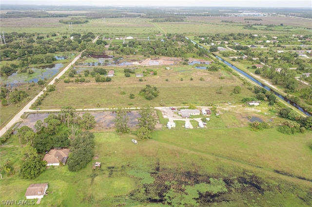 aerial view with a rural view