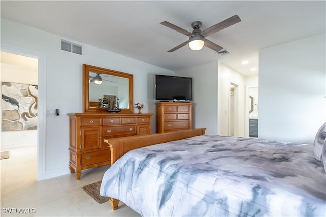 bedroom with ceiling fan