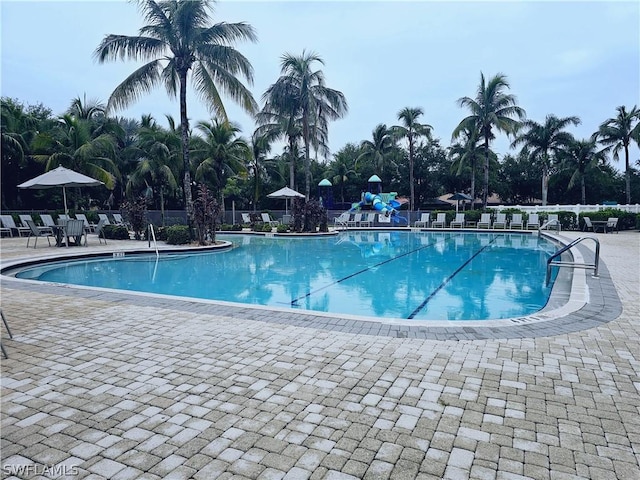 pool featuring a patio