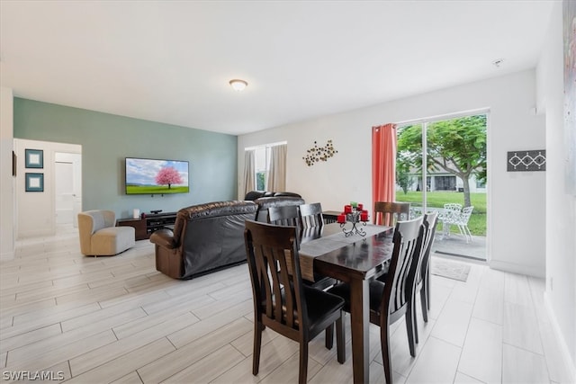 view of dining area