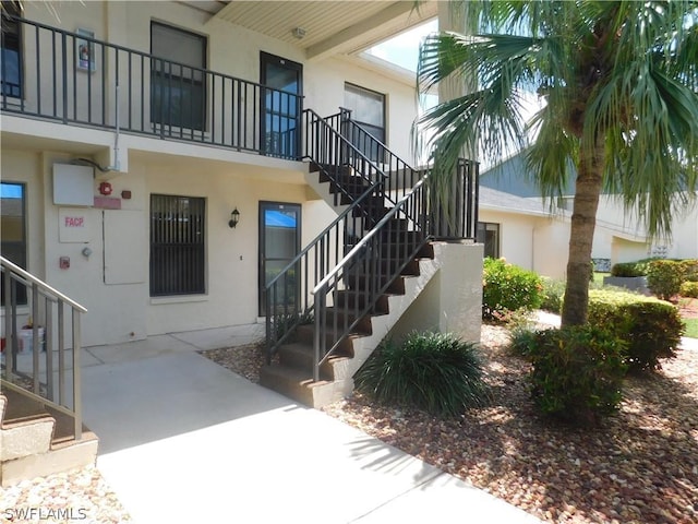 exterior space with stucco siding