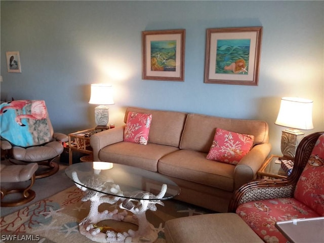 view of carpeted living room