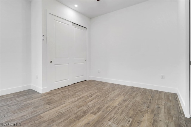 empty room featuring light hardwood / wood-style floors