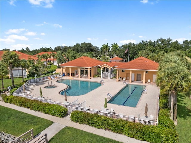 view of pool with a patio