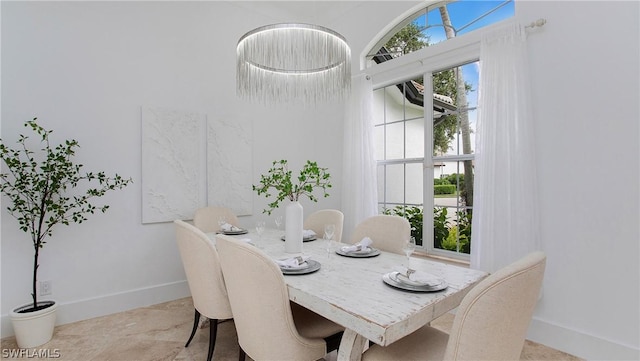 dining area with baseboards